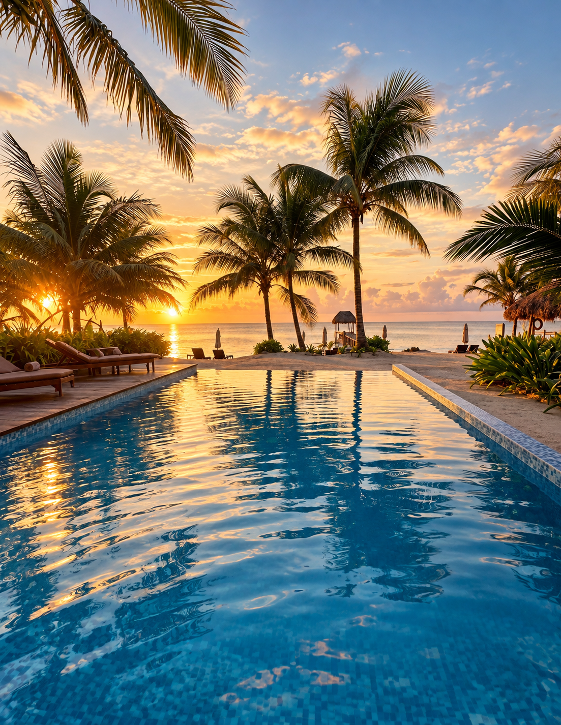 A personal Baecationing travel moment by the pool at Casa Altamar in Tulum